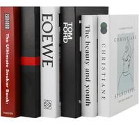 6 Piezas Libros Decorativos para Decoración del Hogar - Libro de Moda Creativo con Impresión Falsa en Inglés - Simulación y Almacenamiento para Decoración