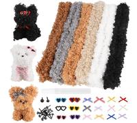 6 Piezas Limpiadores de Pipas, 1m de Longitud, 20mm de Grosor Limpiapipas, Limpia Pipas para Manualidades, Juego con Arco, Ojo Negro, Nariz Triangular y Vasos Moldeados en Corazón