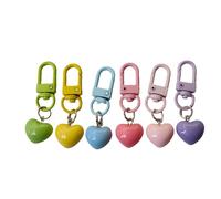 6 piezas Llavero de Amor Color Macaron Hebilla para Bolso Adecuado para Bolso Escolar Estuche de Lápices Porta Taza Ideal Regalo de Vacaciones Regalo de