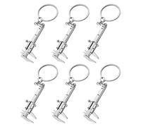 6 Piezas Llavero de Pinza Mini Calibrador Vernier | Herramienta Portátil Multifunción, Mide Objetos Pequeños Precisión, Diseño de Llavero para Hombres