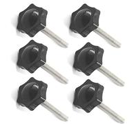 6 piezas M10 x 25 mm rosca de acero inoxidable de repuesto estrella perilla de apriete tornillo de apriete mano tornillo de apriete