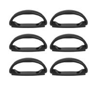 6 Piezas Mango de Plástico Negro para Altavoz y Asa Duradera | Montaje Seguro, Uso en Hogar y Garaje, Superficie Lisa sin Rebabas, para Paneles y Puertas