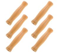 6 Piezas Mango para Rodillo de Masa de Madera de Repuesto | Acabado Liso, Agarre Cómodo Antideslizante, Cambio Sencillo, Reduce Fatiga Palma, para Utensilios