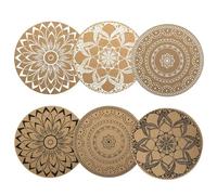 6 Piezas Manteles Individuales Redondos,Tapete de Mesa Redonda Lavable Se Puede Utilizar como Accesorios De Tiro Y Decoración De Mesa