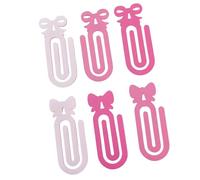 6 Piezas Marcadores de Clip de Acrílico Grandes Abrazadera de Soporte de Página de Libro Multiusos para Cuadernos Planificadores Novelas Suministros de Oficina Clip de Marcadores de Acrílico