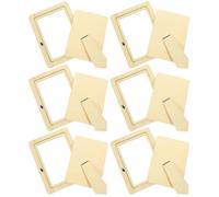 6 Piezas Marco de Fotos de Madera Diy, Set Cuadrado 7 Pulgadas | Superficie Pintable, Esquinas Redondeadas sin Rebabas, Actividad en Aula y Familia, para Fotos o Postales
