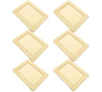 6 Piezas Marco de Fotos DIY de Madera, Set Cuadrado 7 Pulgadas | Bricolaje Creativo de Sobremesa, Color Beige, Muestra Fotos y Fomenta Habilidades Manuales