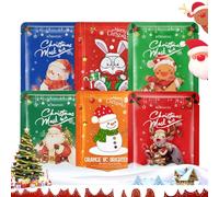 6 Piezas Mascarilla Facial Hidratante Navideña,Daily Care Mascarilla Facia,mascarilla facial para Mujer,Cuidado Facial Suave para Rostro,Nutre Y Calmantes,Diseño Temático Navideño