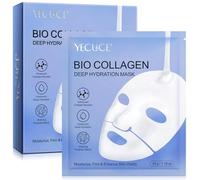 6 Piezas Mascarilla Facial, Mascarilla de Colágeno Facial, Reduce Líneas Finas y Arrugas, Minimiza los poros, mejora la elasticidad, Mascarilla de Hidrogel Calmante e Hidratante de Noche