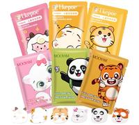 6 Piezas Mascarilla Facial, Mascarilla Hidratante de Animales, Iluminadora, Calmante, mascarilla Facial Animal Beauty, Kit Skincare, Apta para Todo Tipo de Pieles