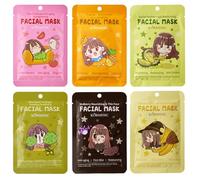 6 Piezas Mascarilla Hidratante Facial, Daily Care Mascarilla Facial, Mascarillas Coreanas Faciales, Iluminadora, Calmante, Mascarillas Faciales Skincare para Mujeres Adolescente