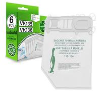 6 Piezas Microfibra Bolsas Aspiradora para Vorwerk Kobold VK135 VK136 - Garantía 5 Años - ONIX TECH