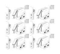 6 Piezas Mini Pestillo para Puertas, Táctiles Cierres Cierre Presion Mini Pestillos de Resorte Pestillo de Resorte Automático Resorte Presión Cierre Pulsador Cerradura Invisible para Gabinetes Puertas