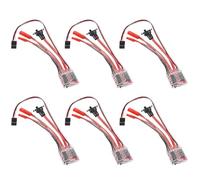 6 piezas Mini RC 20A cepillado ESC velocidad del motor RC ESC 2KHz Freno de cepillo hacia adelante y marcha atrás RC 2S para controlador barco RC tanque de coche