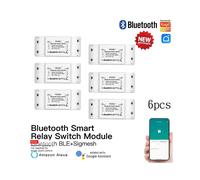 (6 piezas) Módulo de relé de interruptor inteligente Bluetooth MOES Control de punto único Control remoto inalámbrico