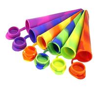 6 Piezas Moldes Helados, Coloridos Moldes Silicona Helados, Molde Polos Silicona, Moldes Helados Silicona, Moldes Para Helados, Sin BPA, Reutilizables, Helados De Verano Para Niños y Adultos