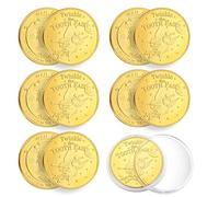 6 Piezas Moneda de Hadas de Dientes Centelleantes, Hada de Dientes Monedas de Oro, Moneda de Colecció, Moneda Conmemorativa Colección de Recuerdos Moneda para Diente Perdido Niños Regalos