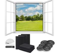 6 Piezas Mosquiteras Ventanas DIY, Tela Mosquitera 130 × 150 cm, Mosquitera Enrollable Ventana Puede Cortar, para Evitar Que Mosquitos Entren Interiores