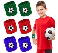 6 Piezas Muñequeras Deportivas,Muñequera para el Sudor, Muñequeras Deportivas Coloridas, Muñequera Niño, Muñequera Sudor Elásticas Pulseras para Deportes Atléticos Fútbol Baloncesto Tenis
