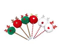 6 Piezas Navidad Bolígrafo Escribiendo Rellenos Calcetín Para Niños Para Niños Adulta Niña Escribiendo Diario Novedoso Pluma Navideña