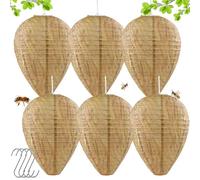 6 Piezas Nido de Avispas, Nido de Avispas Señuelo, Nido de Avispas Artificial, trampa avispas, Impermeable Trampa Avispas Exterior, Trampas Avispas Exterior para casa y jardín al Aire Libre