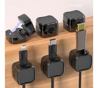 6 Piezas Organizador Cables,Finisher Wire Clamp,Organizador de Cables,Organizador de Cables,Gestión de Cables USB de Carga Para el Hogar,Oficina,Escritorio,Teléfono(Negro)