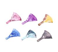 6 Piezas Pañuelo for la Cabeza for Mujer Accesorios for el Cabello for Mujer Diademas de Baloncesto Diademas de Yoga for Mujer Banda for el Cabello Bohemia Diademas elásticas Tie-dye Diadema Ancha Bot