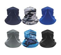 6 piezas Pañuelo Tubular Cuello, Multifuncional Pañuelo Tubular Bandana Hombre y Mujere, Unisex Buff Braga De Cuello Elástico Calentador De Cuello para Deportes al Aire Libre, Ciclismo y Pesca