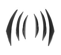 6 Piezas Parachoques Delantero Universal PVC Difusor Trasero Fibra Negra Divisor Alerón Protector Ala Pegatinas Decorativas Para Aletas