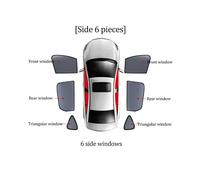 (6 piezas) Parasol magnético para Subaru Forester SH 2008-2013, marco de parabrisas delantero y trasero,