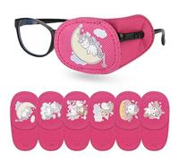 6 Piezas Parches Ojos Niños,Parches para Gafas niños Ojo vago Terapia Visual Oclusión Ocular Parches para Ojos de Corrección Visual Cubiertas