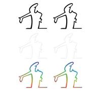 6 Piezas Pegatina De Coche Recordatorio De Arañazos, Pegatinas De Coche De Dibujos Graciosos, Adhesivos Para Nevera, Adhesivos Para Puertas De Cristal, Aufkleber Auto 8 X 8 Cm（Negro, blanco, color）