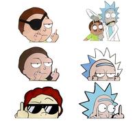 6 Piezas Pegatinas Coche Graciosas Rick y Morty Pegatinas Anime Coche Pegatinas Coche Personalizadas Pegatinas Anime para Coches,Moto,Cuadernos,Ventanas