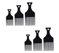 6 Piezas Peine de Peluquería para Peinar el Cabello, Plástico | Set de Tres Tamaños, Uso Personal y Salón, Brillo Agradable, Resistencia Térmica, Moldeado