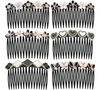 6 Piezas Peinetas Para El Pelo, Cabello Peine Lateral, Metal Peineta Lateral, Peinetas Para El Pelo Flores Para Damas y Niñas Para Novia, Bodas, Fiestas, Compromisos, Citas, Todos Los Días