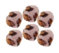 6 Piezas Pelota de Peluche para Gatos Efecto Antirruido y Mordidas | Fieltro y Felpa, Patrón Leopardo Multicolor, Suave y Resistente, para Gatitos y Sesiones de Entrenamiento Color Aleatorio