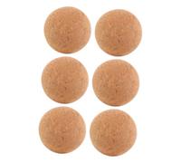 6 Piezas Pelota de Repuesto para Futbolín de Corcho 40mm de Madera | Juego de Mesa, Rodaje Estable y Peso Equilibrado, Tiros Precisos para Mini Mesas y Oficina