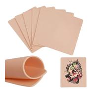 6 piezas piel sintética tatuaje piel de ejercicios, 3 mm tatuaje piel falsa, 18,7 x 14,3 cm, tatuajes de silicona pura Big Bang piel falsa tatuaje práctica piel tatuaje piel piel tatuaje piel piel