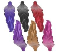 6 Piezas Pinza Pelo de Hoja Grande Mate, Aleación de Aluminio | Resina, Diseño a Presión Bordes Redondeados, para Trenzas y Flequillo, Fácil de Poner y Quitar Color Aleatorio