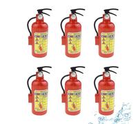 6 Piezas Pistola de Agua de Extintor, Pistola Agua Niños, Juguetes de Agua, Extintor de Incendios de Juguete, Mini Pistola de Agua, Squirt, DIY Summer Play Juguetes de Agua para Niños (Rojo)