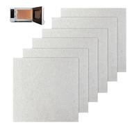 6 Piezas Placa de Mica para Ondas para Microondas, Hojas de Microondas Horno Cubierta de Guía para Horno Microondas Hoja de Mica Cortable de la Guía de Onda (13 x 13 cm)