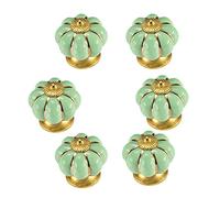 6 Piezas Pomos de Puerta Vintage Calabaza Pomo de Armario Redondo,Tiradores Cajones Cocina Tiradores para Muebles con Tornillo (E)
