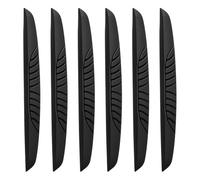 6 Piezas Protector Borde Puerta Coche, Goma Tira Protección Puertas Coche Universal, Anticolisión Adhesivas de PVC, Antiarañazos para Parachoques Delantero Trasero Alerón Lateral (Negro)