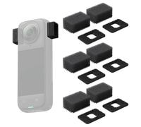 6 Piezas Protectores de Micrófono para Insta360 X4/X3/X2 Antiviento y Antirruido Espuma a Prueba de Viento Filtro Accesorios Juego para Mic con Velcro Actividades al Aire Libre