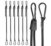 6 Piezas Pulpos Elásticos Ajustables, Pulpos Elasticos con Gancho 100 cm, 2,5 Veces Más Flexible Cuerda Elástica con Gancho para Transporte de Equipaje, Toldos, Cajas de Carga, Camping (Negro)
