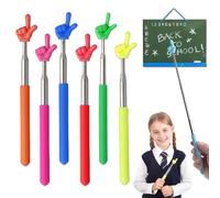 6 Piezas Punteros Telescópicos para Maestros, Telescópica Profesores Extensible, Mini Puntero Retráctil, Puntero de Mano Dedo, para Profesores, Maestros de Escuela, Oficina y Educación en El Hogar