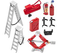 6 piezas RC Extintor de incendios Escalera de botella de nitrógeno Mini tanque de combustible, accesorios de decoración RC compatibles con TRX4 Axial SCX10 D90 Tamiya CC01 Redcat Gen7 1/10 RC Crawler