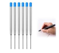 6 Piezas Recambios de Tinta de Gel para Parker 0.7 mm, Recambios para Bolígrafos Punta Mediana, Tinta Azul, Compatible con Bolígrafos, Recambio G2 Europeo, Escritura Fluida Duradera, de Secado Rápido