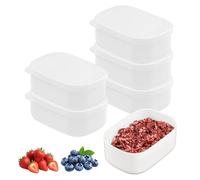 6 Piezas Recipientes Pequeños con Tapas de Plástico, 280ml Recipientes Herméticos para Alimentos, Rectangular, Reutilizables, Sin Bpa, para Preparar Comidas, Alimentos Congelados, Aperitivos, Viajes