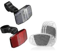 6 Piezas Reflector de Bicicleta Delantero y Trasero, Soporte de Reflector de Rueda de Bicicleta, Cinta Reflectante Accesorios de Bicicleta para Ruedas de Bicicleta de Montaña
